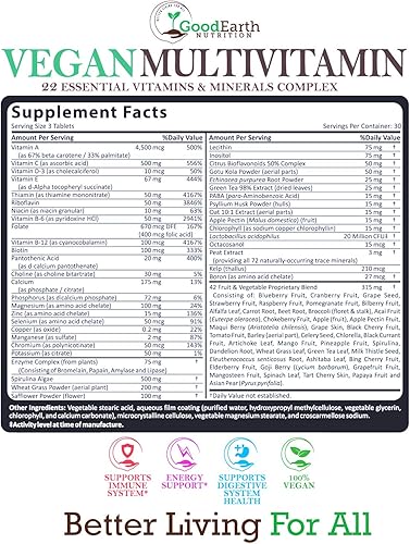 Miniatura 2 de Multivitaminas veganas para hombres y mujeres – Vitaminas A, complejo B, C, D3, zinc, magnesio, espirulina, antioxidantes, suplemento mineral