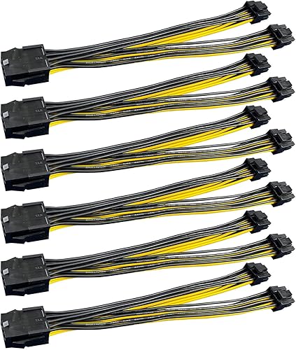 Endlesss PCIe 8 pines a 2 x 8 pines (6+2) PCI Express Cable de alimentación PCIE Y - Cable de extensión divisor de 9 pulgadas (paquete de 6)