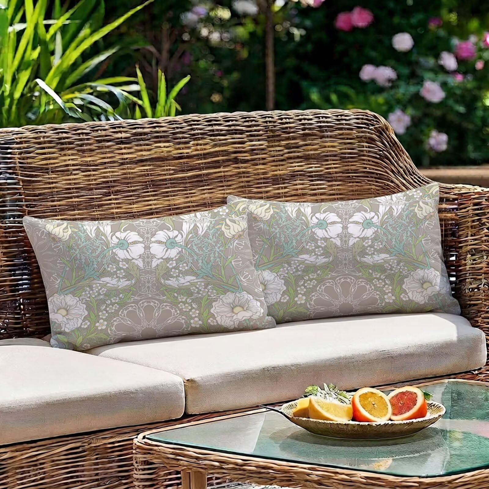 Poszewki na poduszki kwiat retro 60x80 cm poduszki na zewnątrz wodoodporny