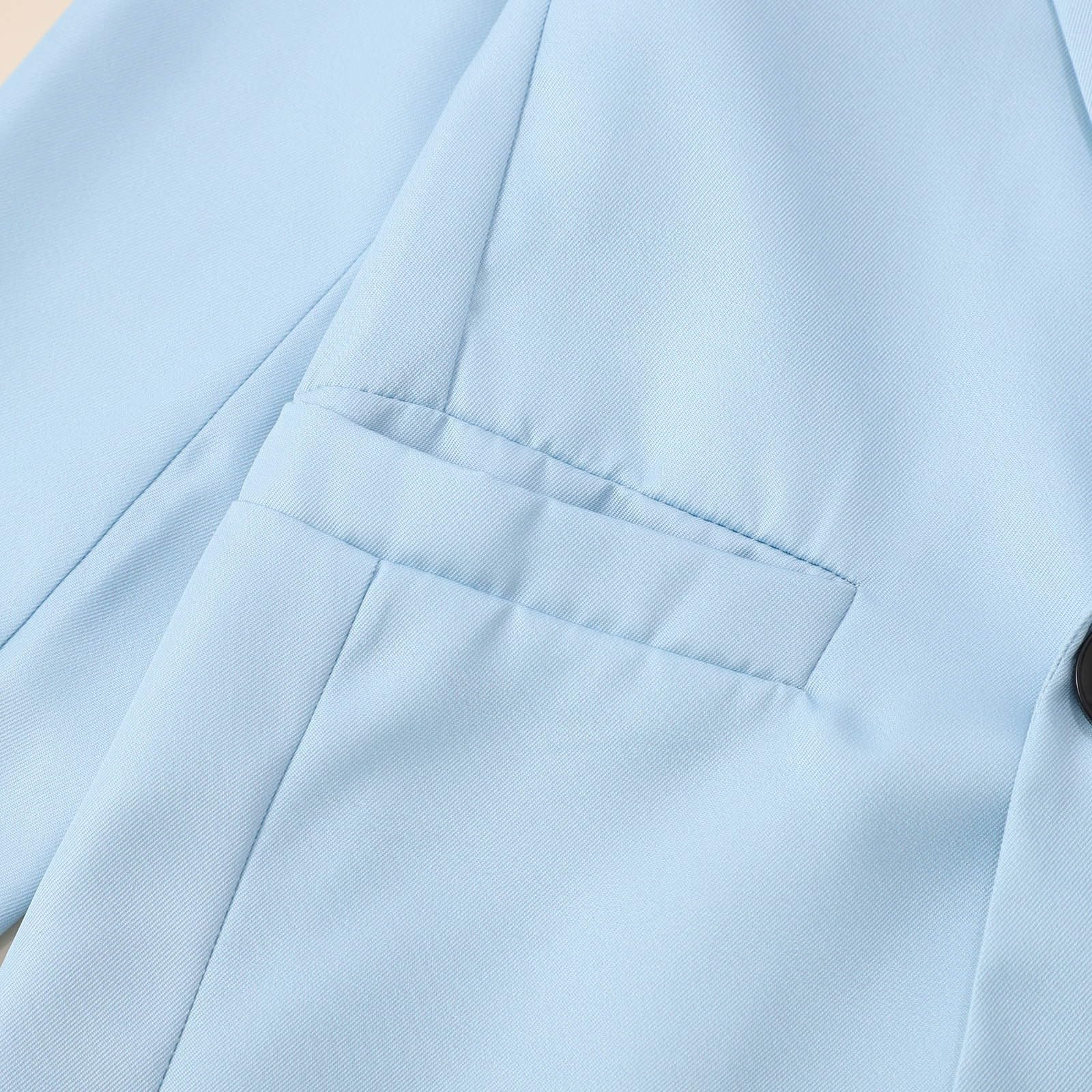 Mädchen formelles 2-teiliges Outfit Knopfleiste Langarm Oberteil elegant