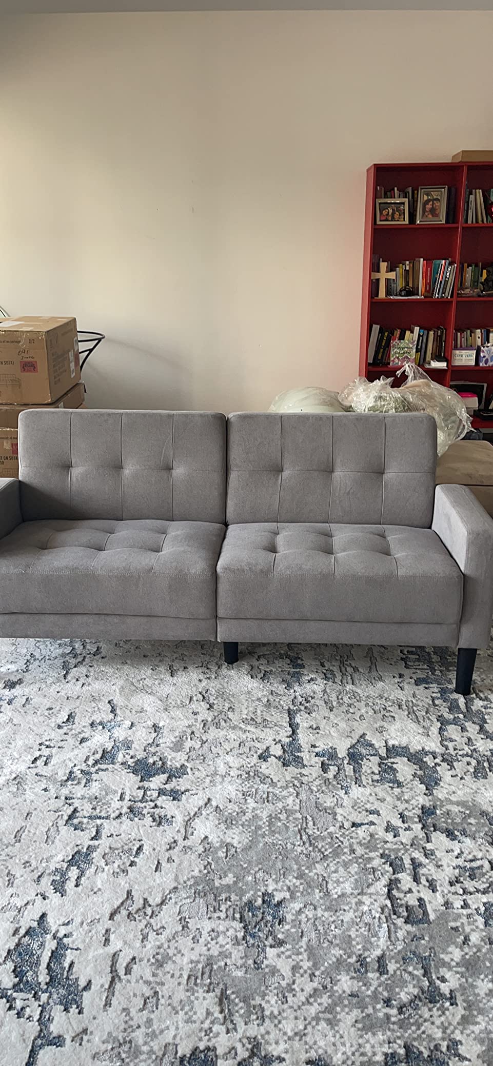 45/mo Finance Vongrasig 63'' Small Modern Loveseat Couch, Mid