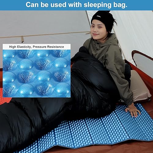 Miniatura 3 de Colchoneta de espuma para acampar, ligera, de celda cerrada, plegable, a prueba de humedad, colchón de camping portátil para senderismo al aire