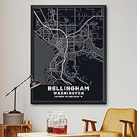 Vista 1 de Map of Bellingham, Washington, Evening (8x10)