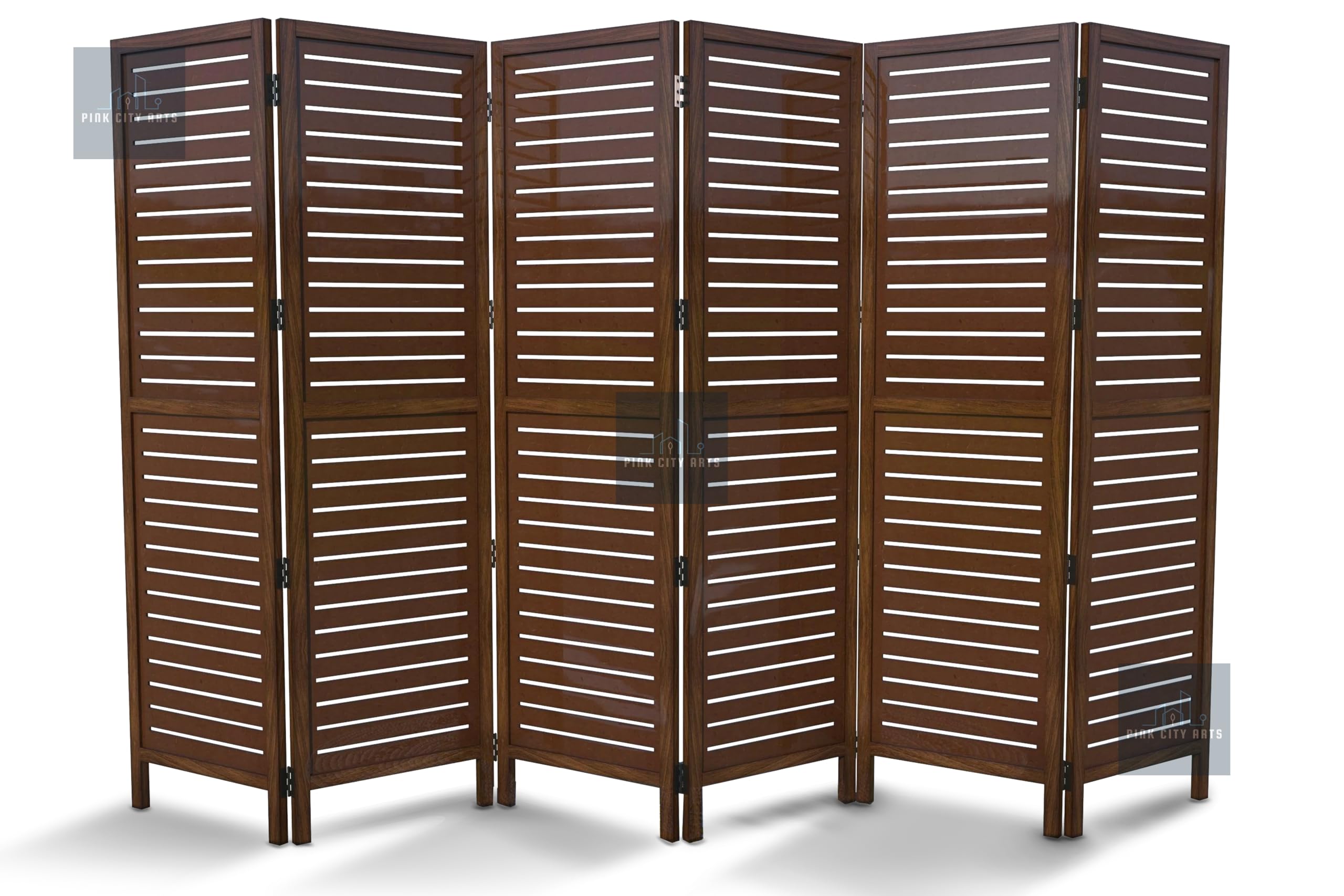 PINK CITY ARTS Mango Wooden Partition for Living Room | Room Divider for Office Panel | Wall Separator 6 Feet | Partitions and Dividers (6 Panel) (B09VKZRYP3) Amazon Price History, Amazon Price Tracker