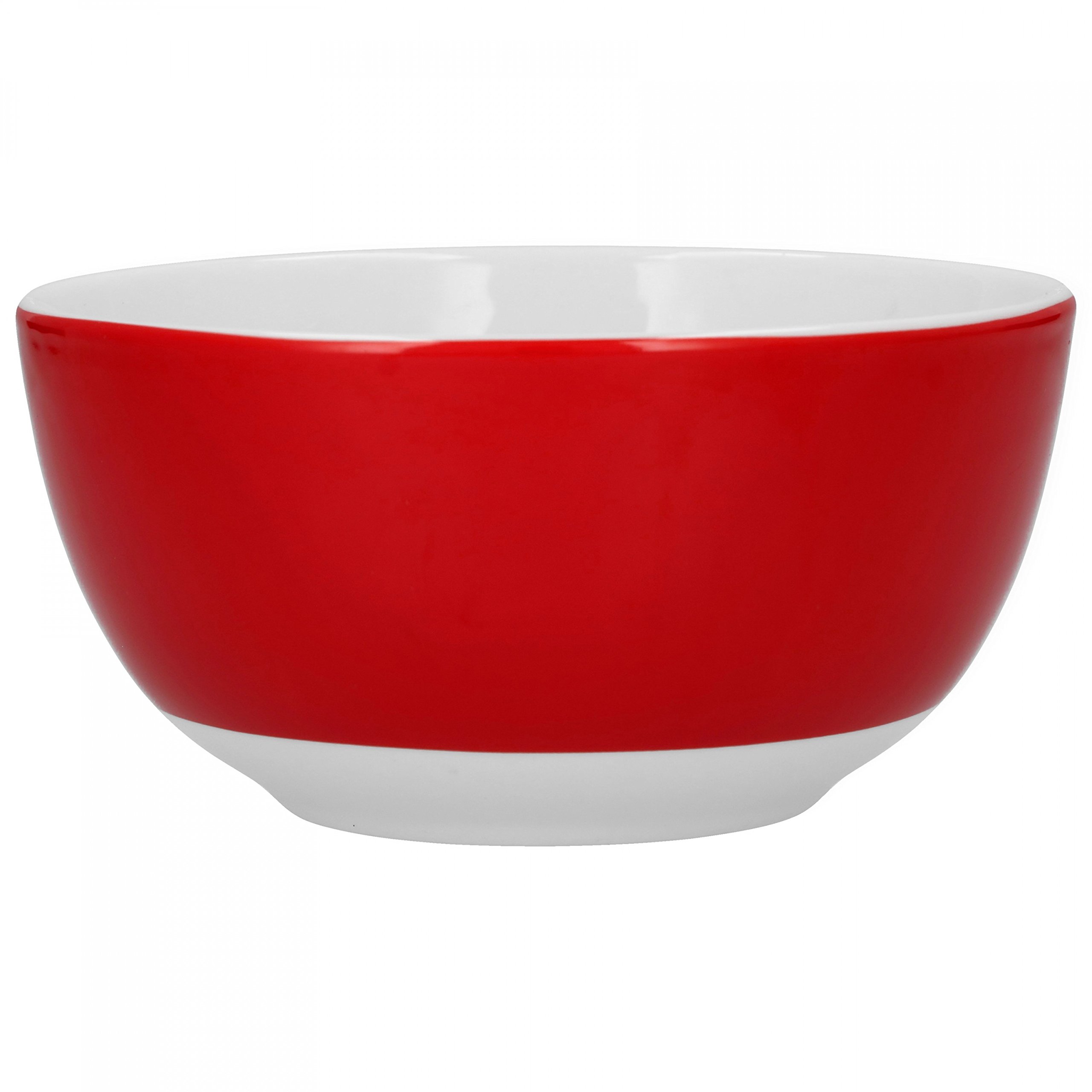 Van Well Lot de 6 bols à céréales, Salade Série Vario Porcelaine – Couleur au choix Orange