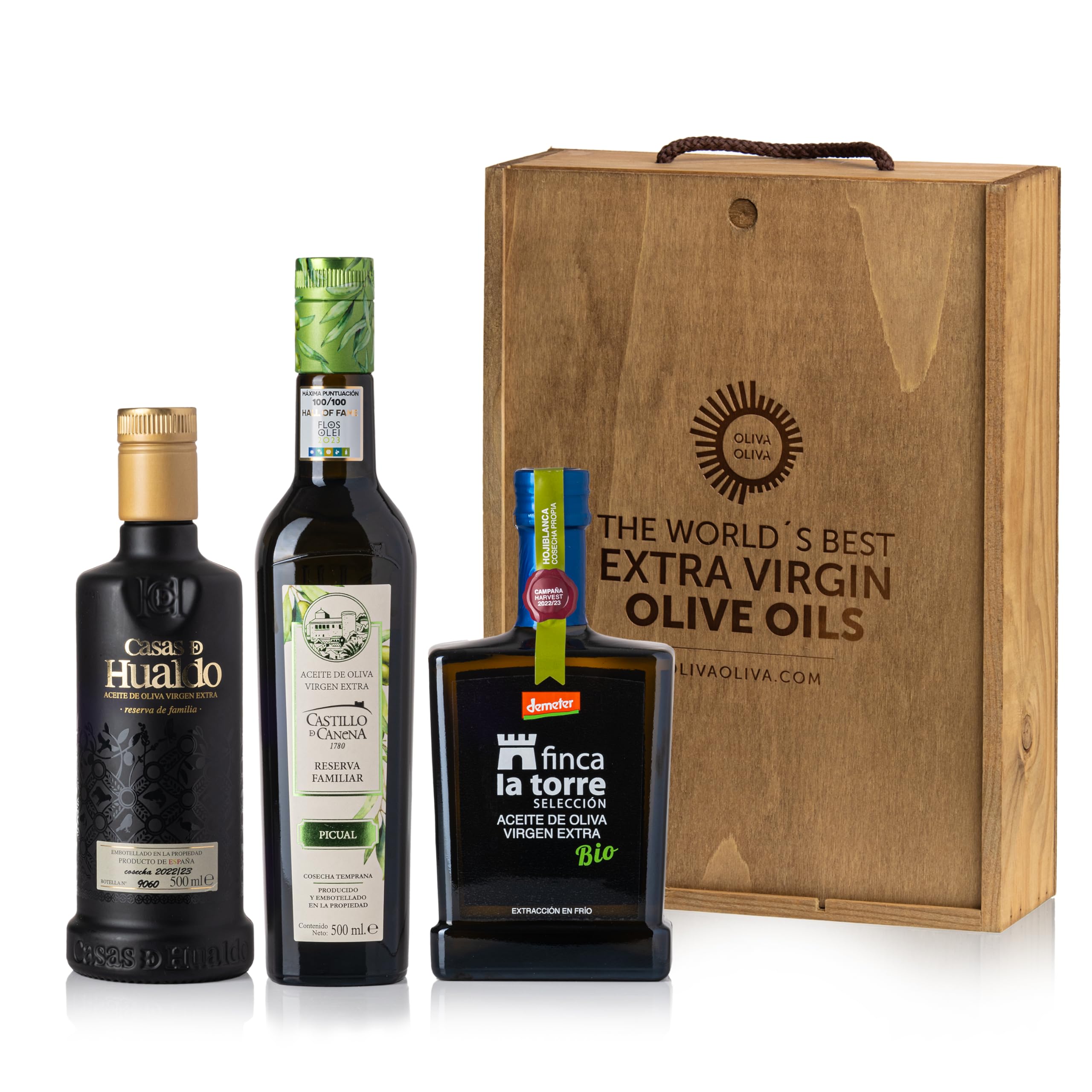 Mejores Aceites del Mundo Flos Olei 2023 - Caja regalo 3x500 ml