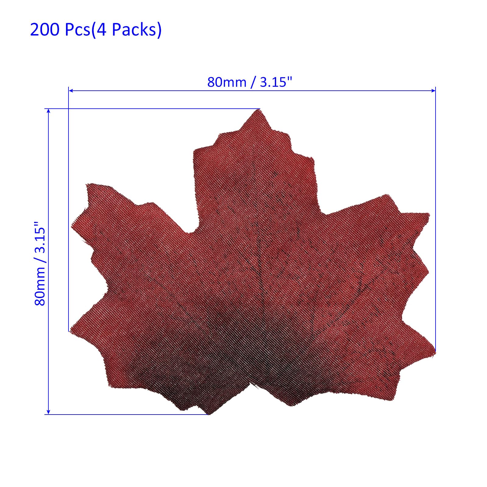 M METERXITY 200 Pack Artificial Maple Leaf, Fake Leaf Decoration Create Autumn Atmosphere - Image 4