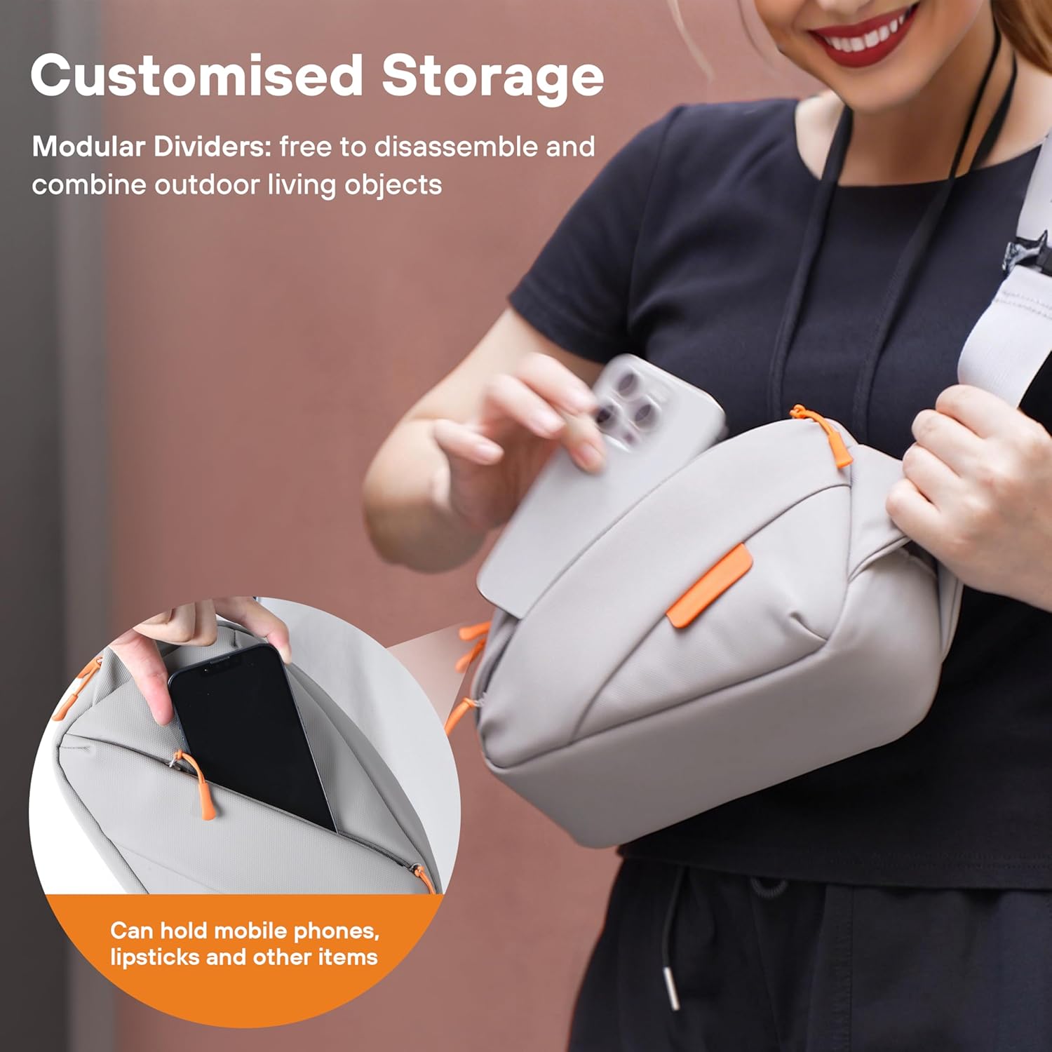 STARTRC PHOTO All-in-One Waterproof Storage Bag for DJI Osmo Pocket 3/Osmo Mobile 7P/Action 6/5 Pro/Osmo 360/Nano,Portable Premium 900D Polyester Multilayer Travel Case with Smart Organization - Image 7