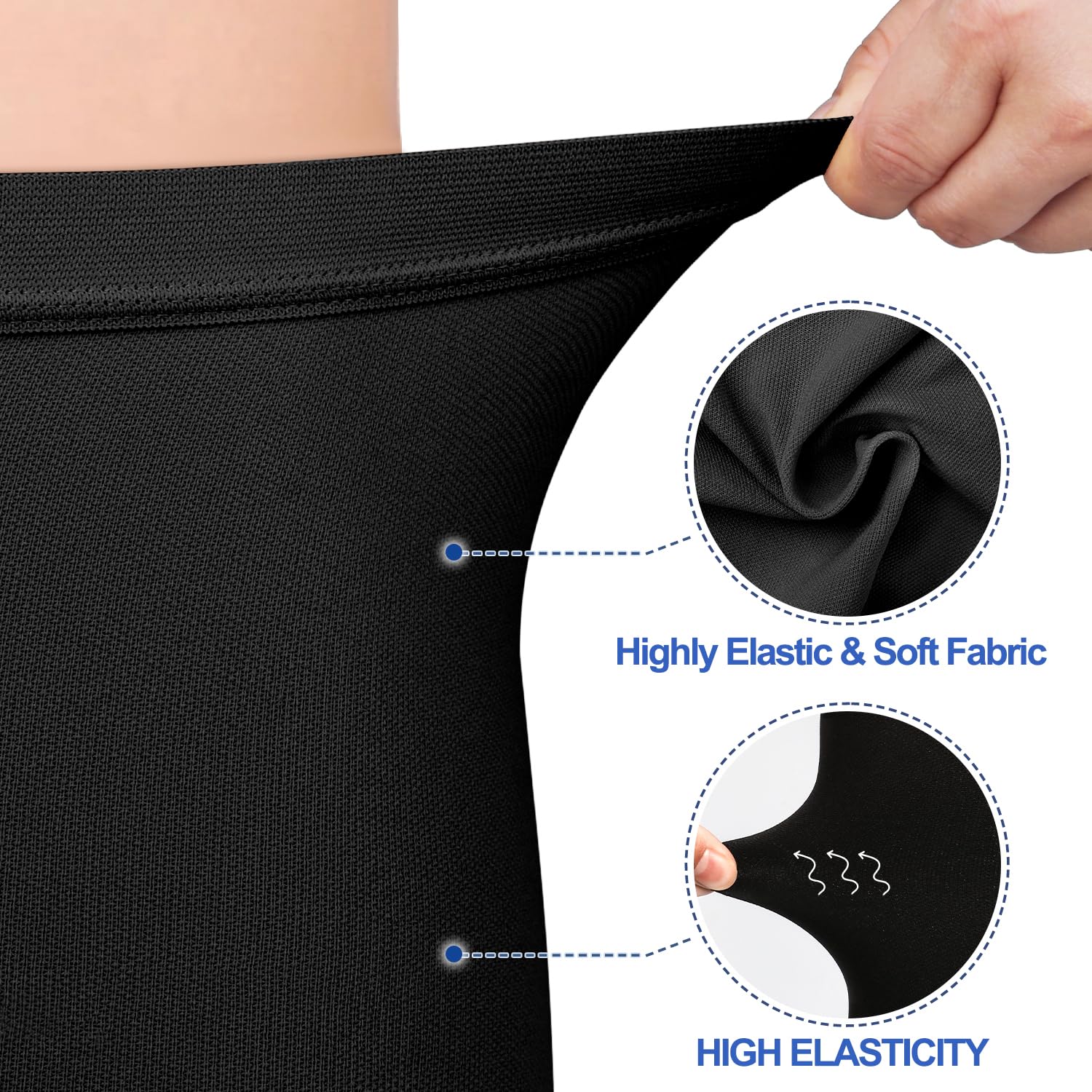 Collants de Compression Longs (Sans Pied, Médicaux) 20-30 mmHg Classe 2 – Bas de Soutien pour Femmes & Hommes contre Varices, Œdèmes, TVP, Veines Perforantes