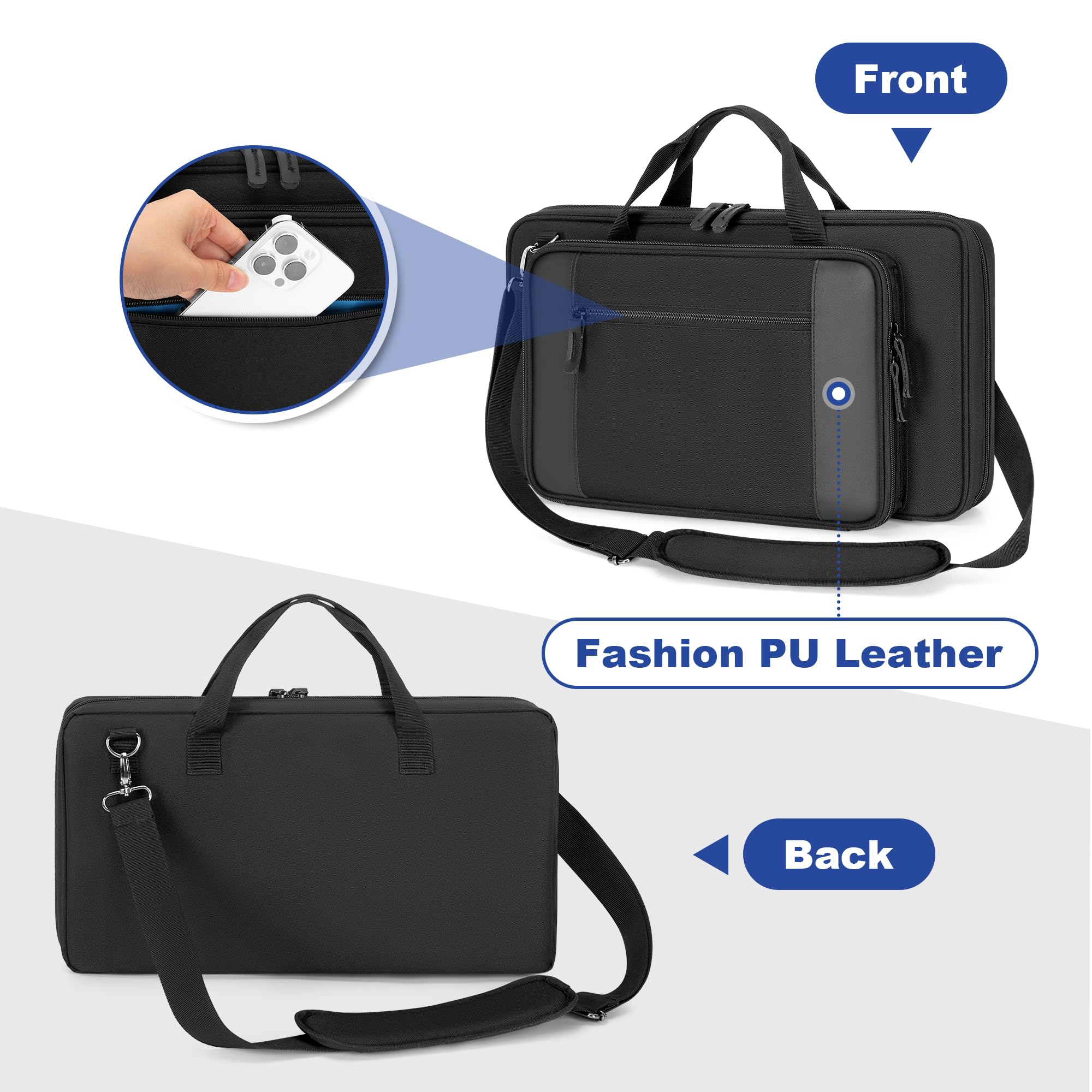 Yarwo Schlagzeugtasche mit Aufhänghaken, Mallet Halter mit Verstellbarem Schultergurt für Drumsticks, Mallets, Bürsten und Percussion Zubehör für Drummer