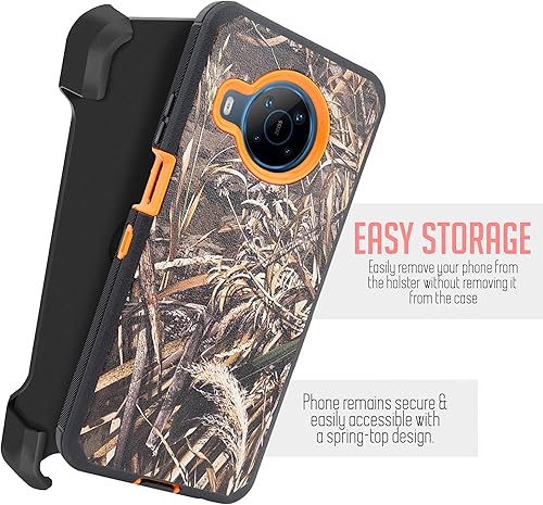 Miniatura 4 de Funda para teléfono Nokia X100 con clip para cinturón con protector de pantalla integrado, función atril a prueba de golpes, resistente funda