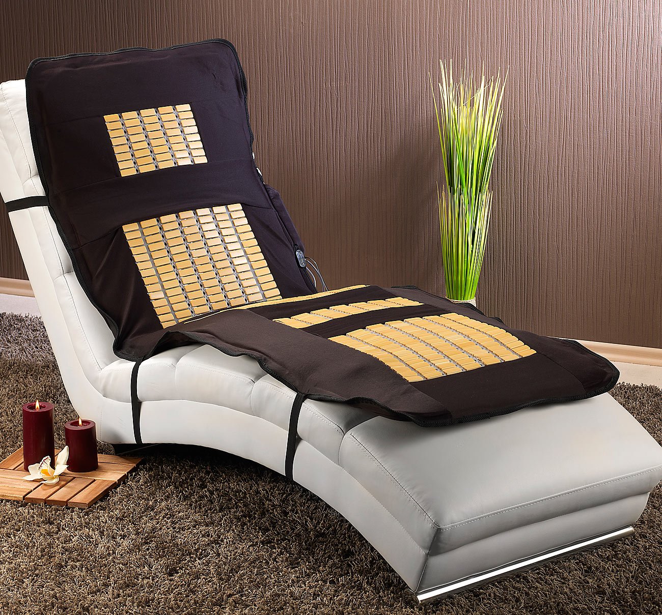 newgen medicals Massageliege: Doppelseitige Ganzkörper-Vibrations-Massageauflage, 6 Programme (Massagematten, Massagematte ganzer Körper, Massagesessel)