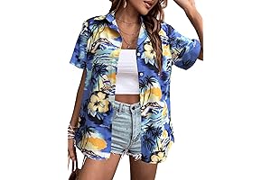 Tropical Oasis: Hawaiian Shirt for Women, Unleashing a Symphony of Floral Hues