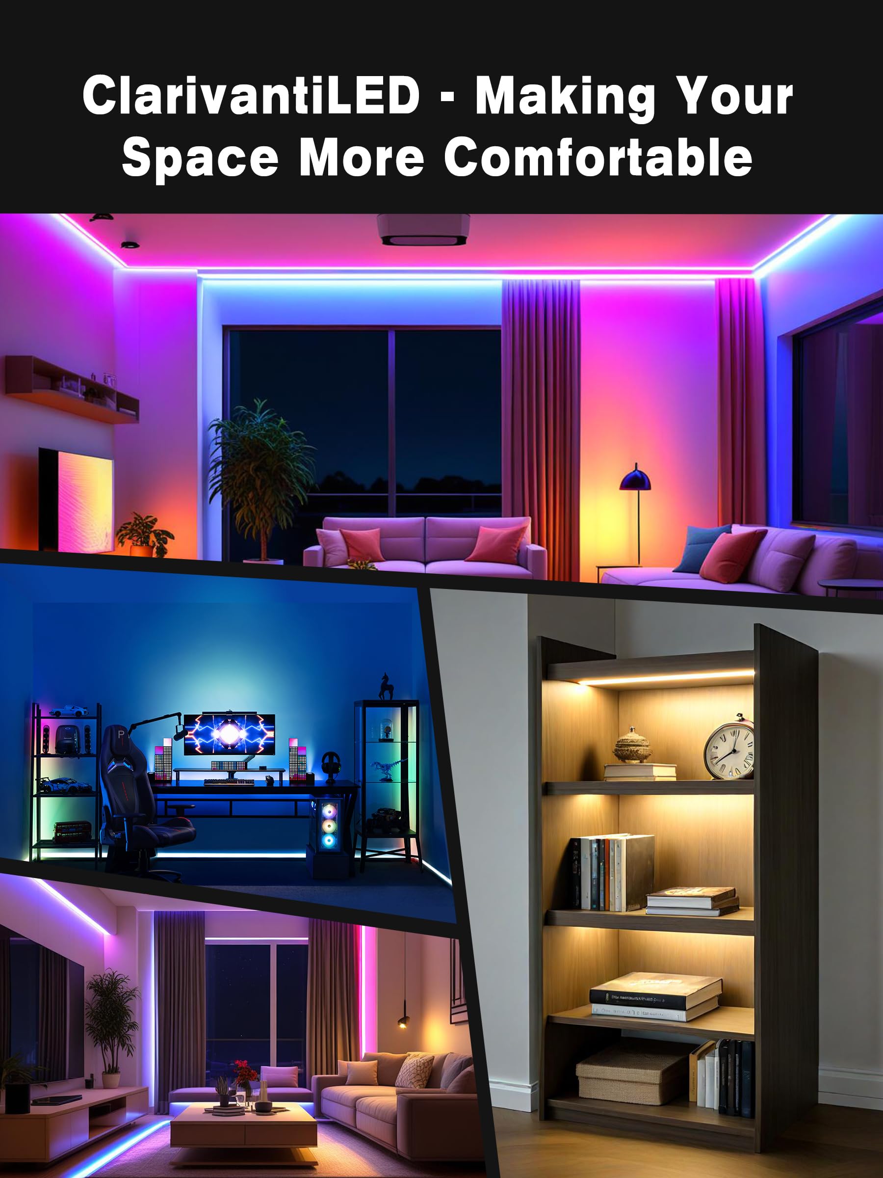 Perfil Aluminio Tira LED 1 (20×20mm U-Form, 5×2 Meter)