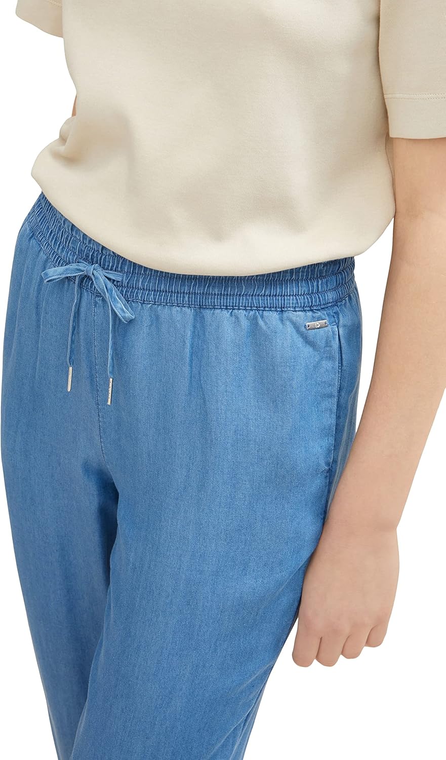 TOM TAILOR Denim Damen Haremshose im Denim-Look 1030952, 10119 - Used Mid  Stone Blue Denim, S : Amazon.de: Fashion