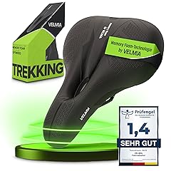 Velmia Bicycle Saddle - Comfortable Saddle for Men and Women - 3 Zone Concept - Waterproof Bicycle Seat with Ergonomic Design