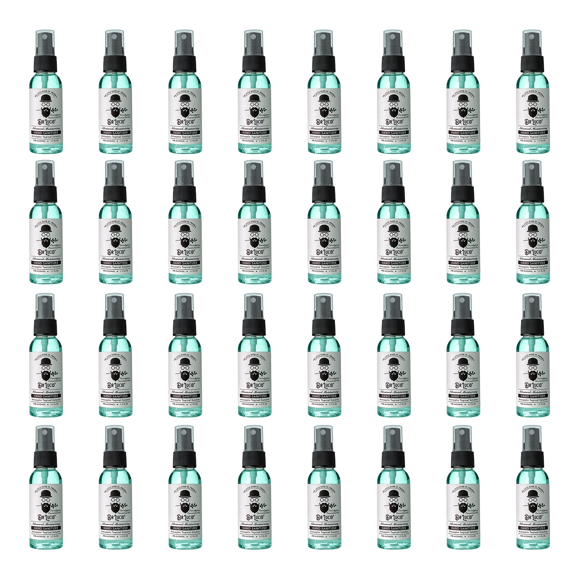 Dr. Lucid Hand Sanitizer - Liquid Spray, Moisturizing & Sanitizing Liquid - 70% Ethyl Alcohol, Essen