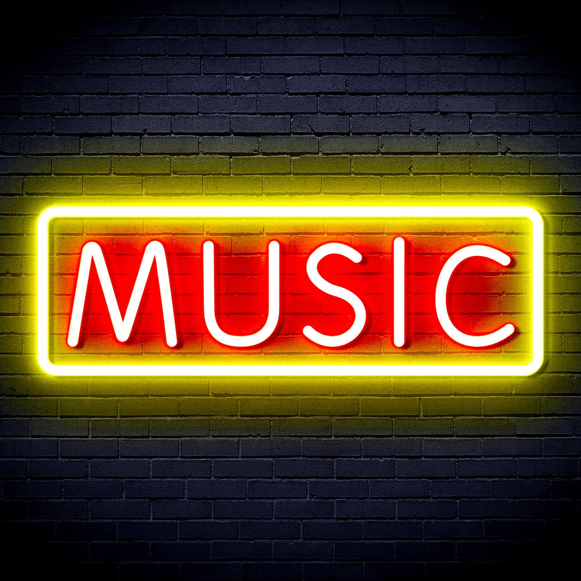 ADVPRO Music Sign Flex Silicone LED Neon Sign - Red & Yellow - st16s63-fnu0076-ry โ image 1