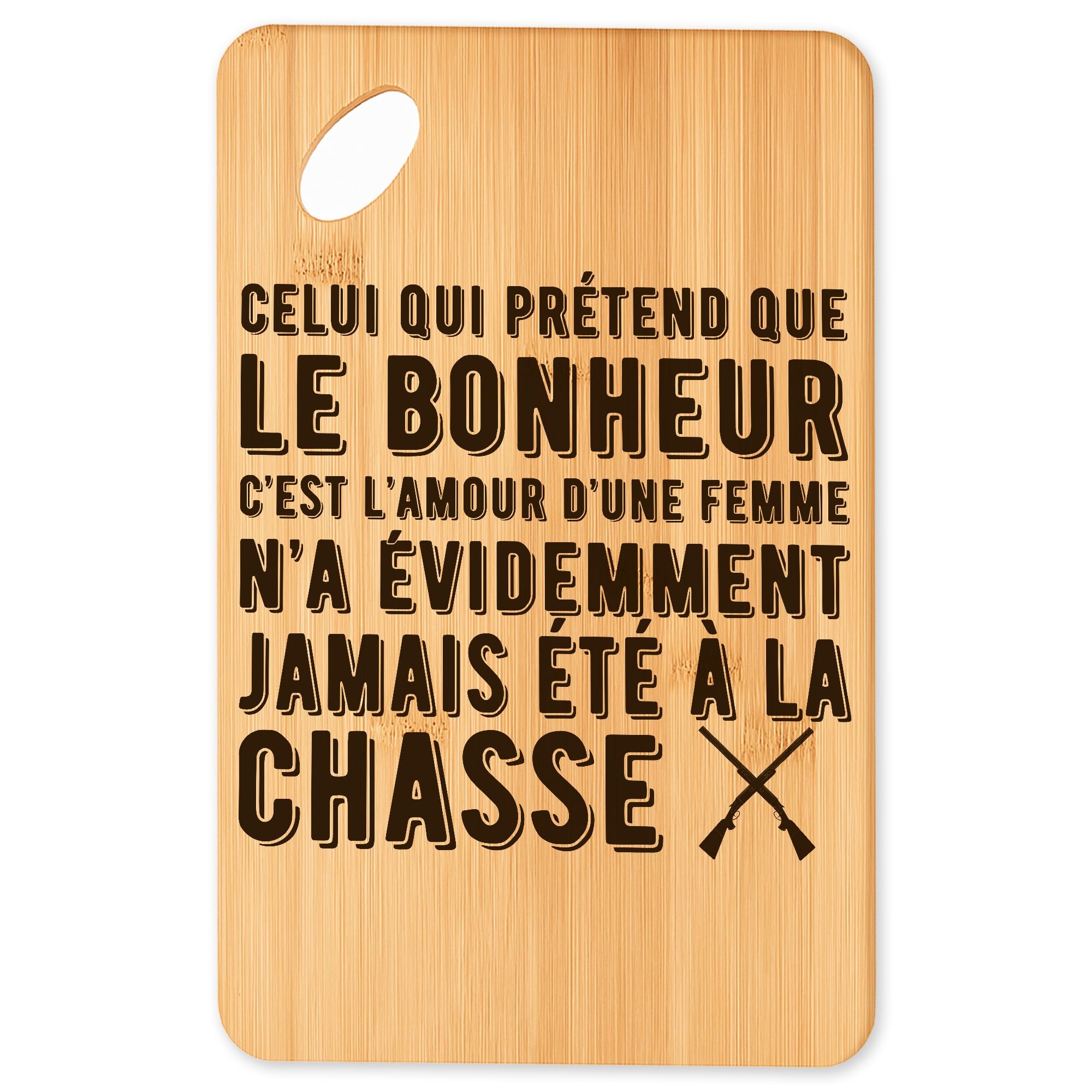 Planche à découper Chasse en bambou pour vos barbecues et apéritifs