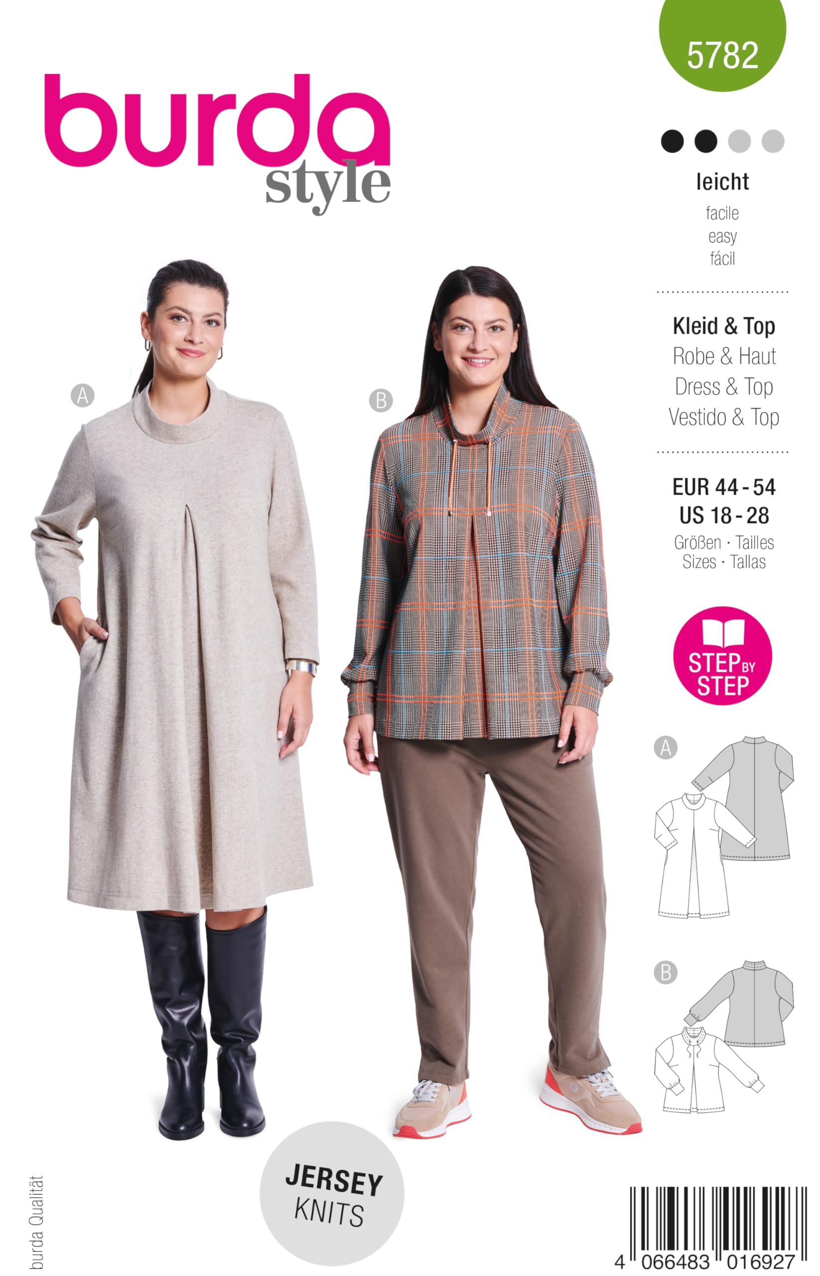 burdastyleburdastyle Burda Style Sewing Pattern Women's A-Line Dress and Jumper Sizes 16-28