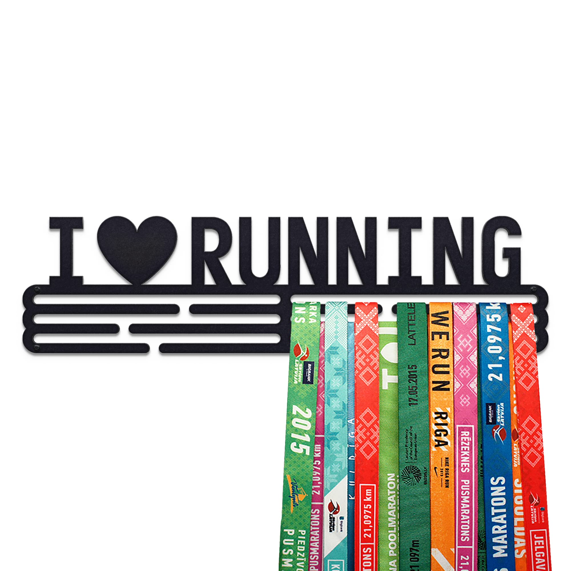 I Love Running Sport Porta Medaglie | Medal Hanger Display | Steel Medal Holder