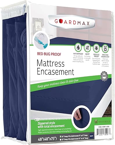 Miniatura 83 de Guardmax Funda de colchón de punto con cremallera, tamaño Queen, impermeable y a prueba de chinches, ropa de cama cómoda, suave y silenciosa con 2 -