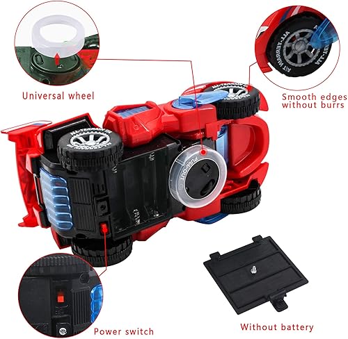 Miniatura 5 de Dinosaur Toys for 3-6 Year Old Girls Transforming Dinosaur Car with LED Light and Music Gifts for 3 4 5 6 7 Year Old Girl (Red)