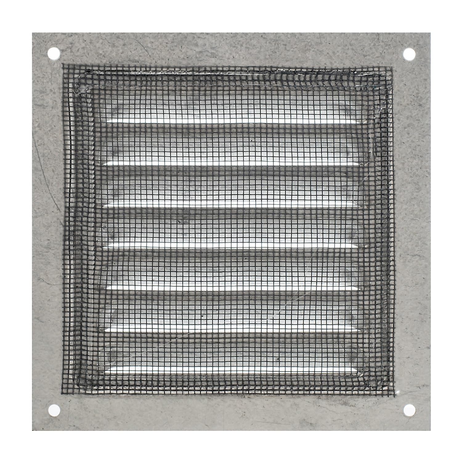 Metal Air Vent Cover, Galvanised Steel Ventilation Grille with Insect Mesh, Indoor & Outdoor Vent Grid, Low‑Profile 8 mm - Image 3