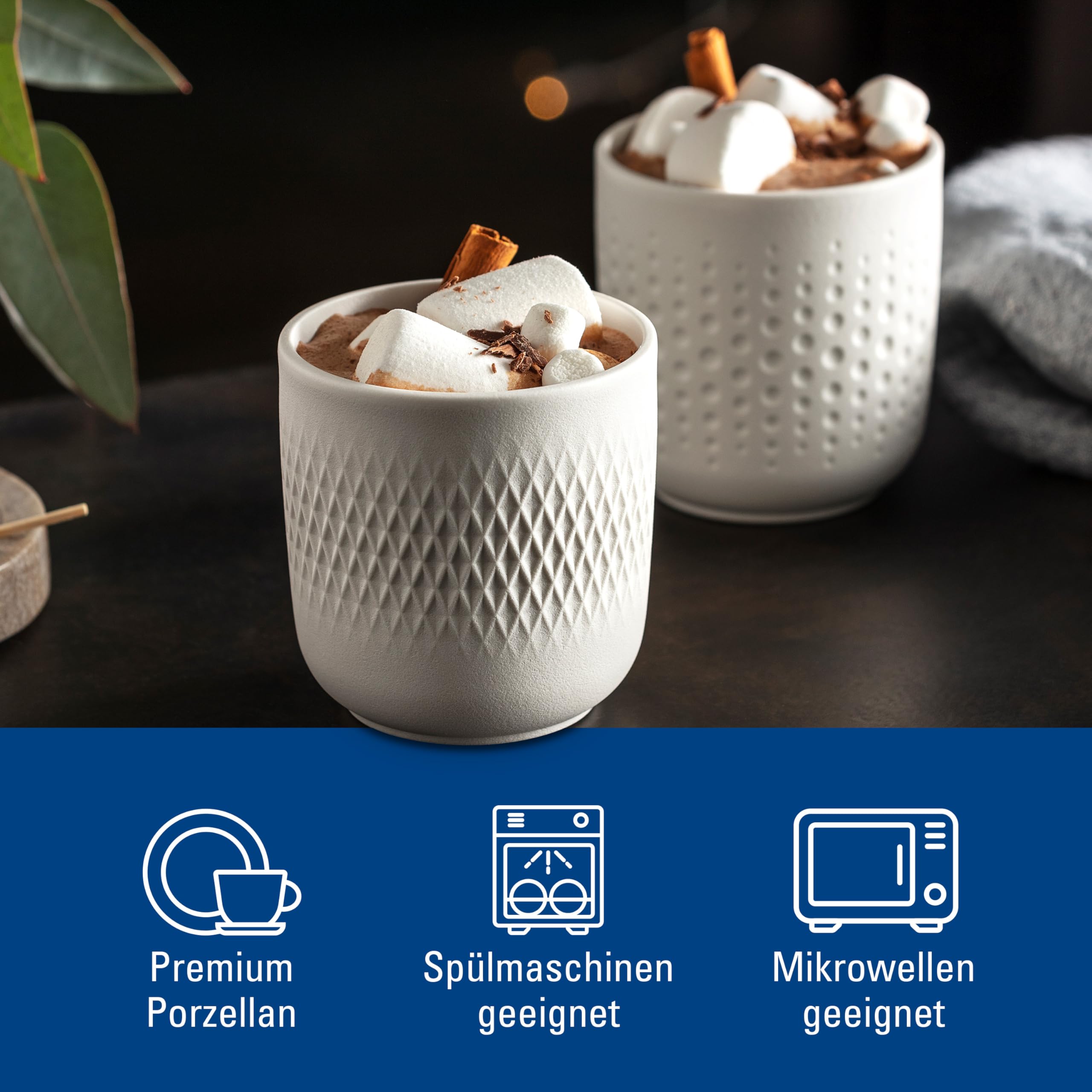 Amazon.com: Villeroy & Boch – Manufacture Collier Blanc Mug Set of