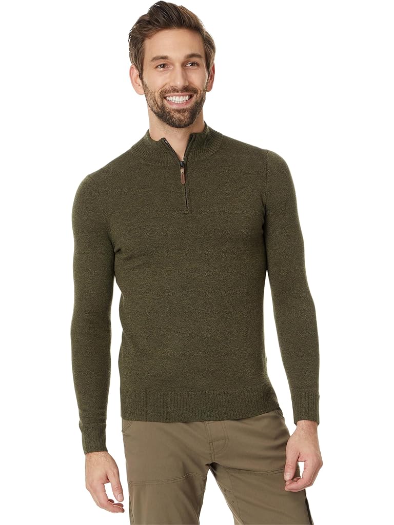 Olive Smartwool Sparwood 1/4 Zip Sweater