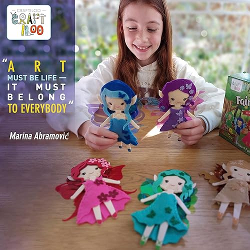 Miniatura 2 de CRAFTILOO Kit de costura de elfos de hadas para niños, divertido y educativo juego de manualidades de cuento de hadas para niños y niñas de 7 a 12