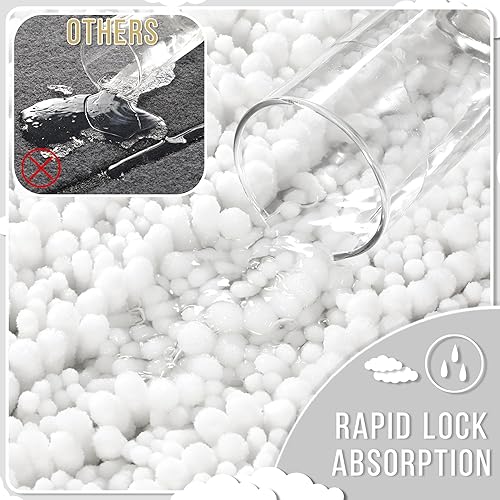 Miniatura 804 de Yimobra - Tapete de baño largo de felpilla, grande de 55.1 x 24 pulgadas, microfibra gruesa, absorbente, extrasuave, antideslizante, peludo, lavable