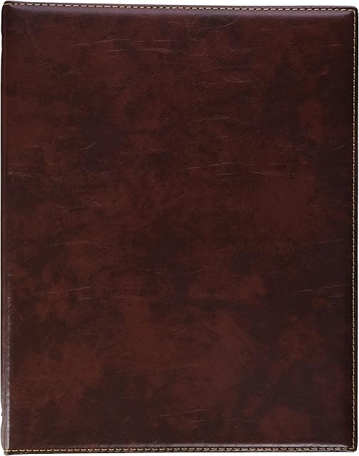 Ring Binder A4 Exquisite 4 Ring Leather Look in Brown