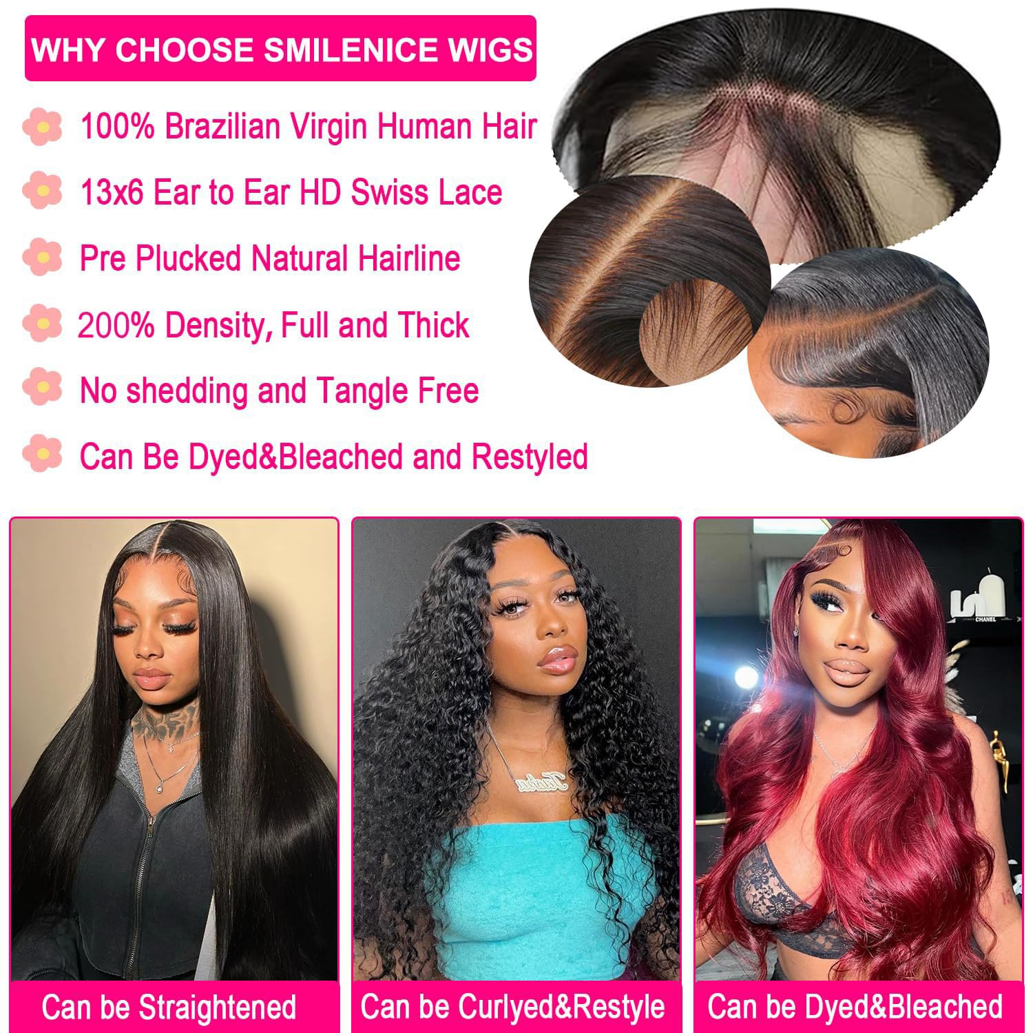 Body Wave Wigs Human Hair 200% Density - Image 4