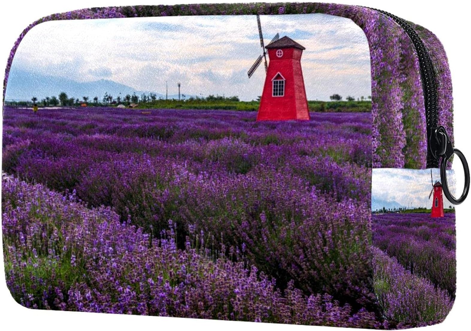 Lavender Manor Makeup Bags Portable Tote Cosmetics Bag Travel Cosmetic Organizer Toiletry Bag Make-up Cases for Women