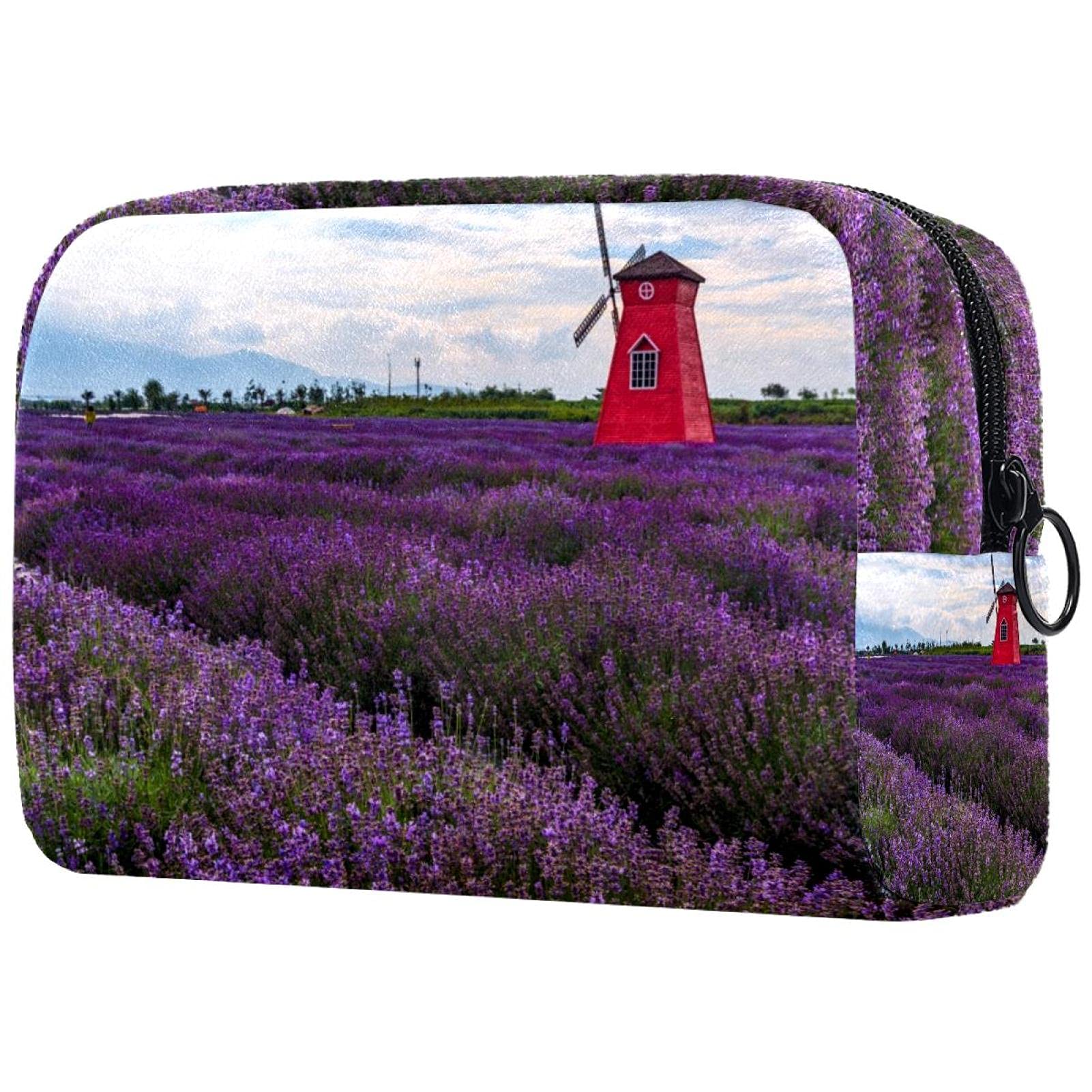 Lavender Manor Makeup Bags Portable Tote Cosmetics Bag Travel Cosmetic Organizer Toiletry Bag Make-up Cases for Women