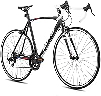 HILAND 700C Road Bike - 14 Speed Lightweight Aluminum Frame Racing Bike for Men Women Adults
