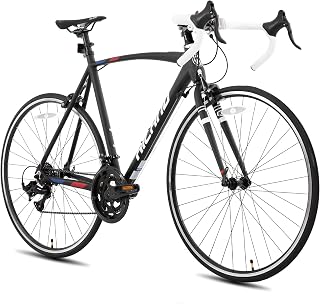 HILAND 700C Road Bike - 14 Speed Lightweight Aluminum Frame Racing Bike for Men Women Adults
