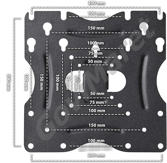 Hareketli Metal TV Askı Aparatı, 32 İnç ve 43 inç Arası Ekranlara Uyumlu, Tüm Markalar ile Uyumlu, Televizyon Duvar Asma Aparatı, Yüksek kalite Metal Kalınlığı, Akropat Hareketli (50-CM)