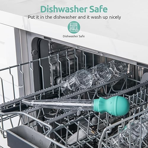 Miniatura 8 de U-Taste Juego de lanzador de pavo en ángulo de 1.5 onzas, resistente al calor, 228.2 , de grado alimenticio, Tritan y silicona, con cepillo de