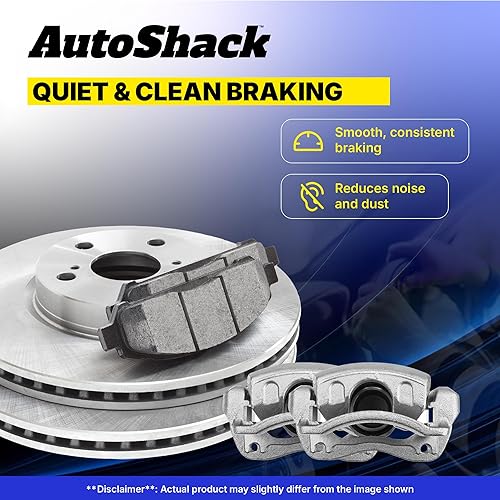 Miniatura 6 de Autoshack - Juego de pastillas de freno delanteras y rotores de repuesto para Chevrolet Aveo5 Spark EV Pontiac G3 Wave5 Suzuki Swift+ FWD, rotores