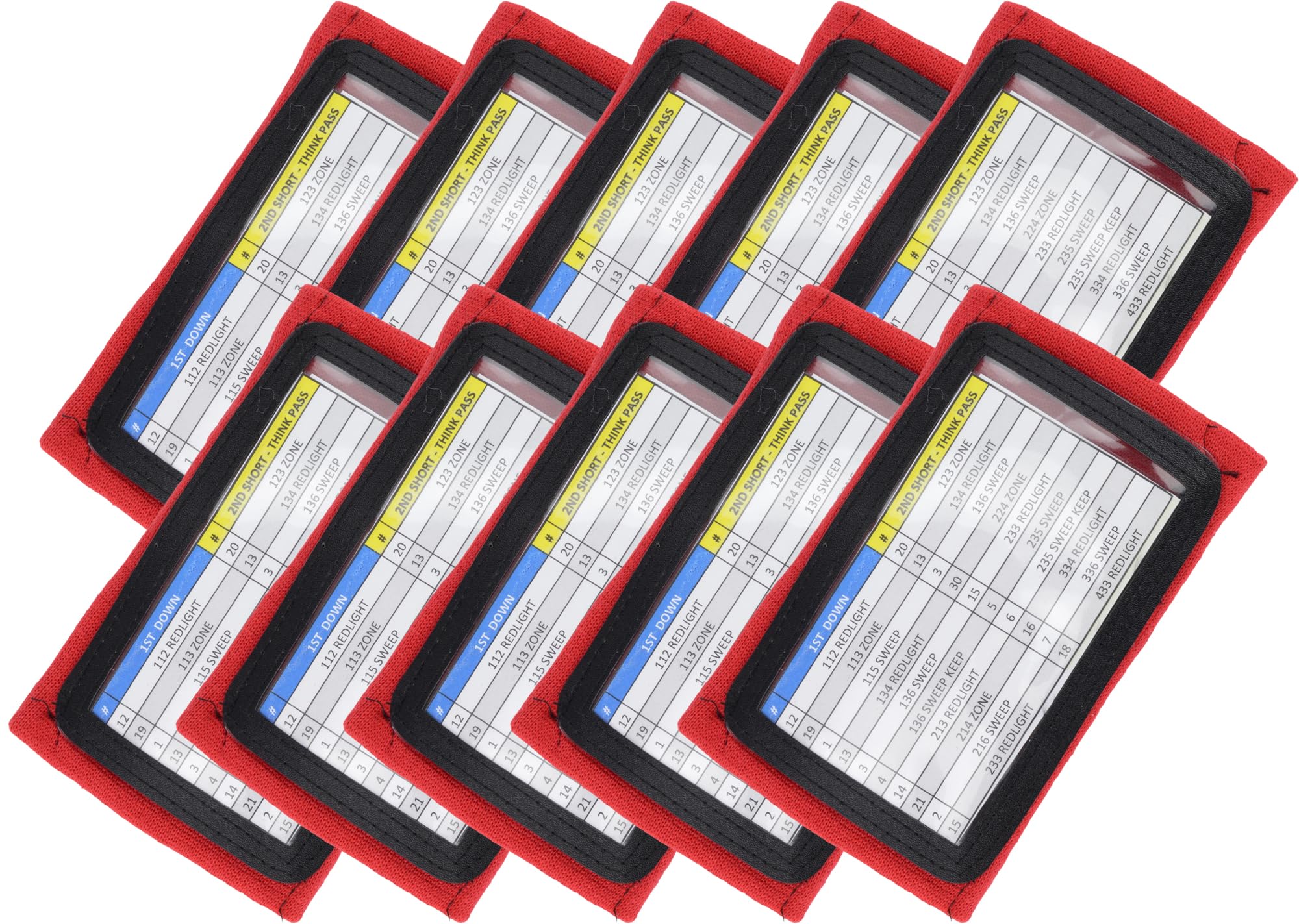 Sports Unlimited Adult Triple Wrist Coach, Football Wristbands for Plays, Baseball Wristbands, QB Arm Bands