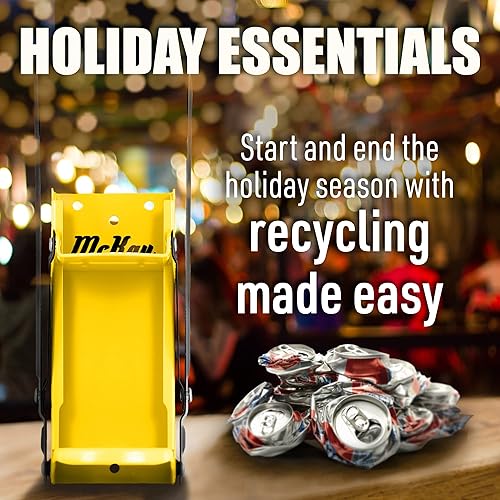 Miniatura 8 de Mckay Trituradora de latas de metal de 16 onzas, trituradora de pared resistente para seltzer de aluminio, refrescos, latas de cerveza y botellas
