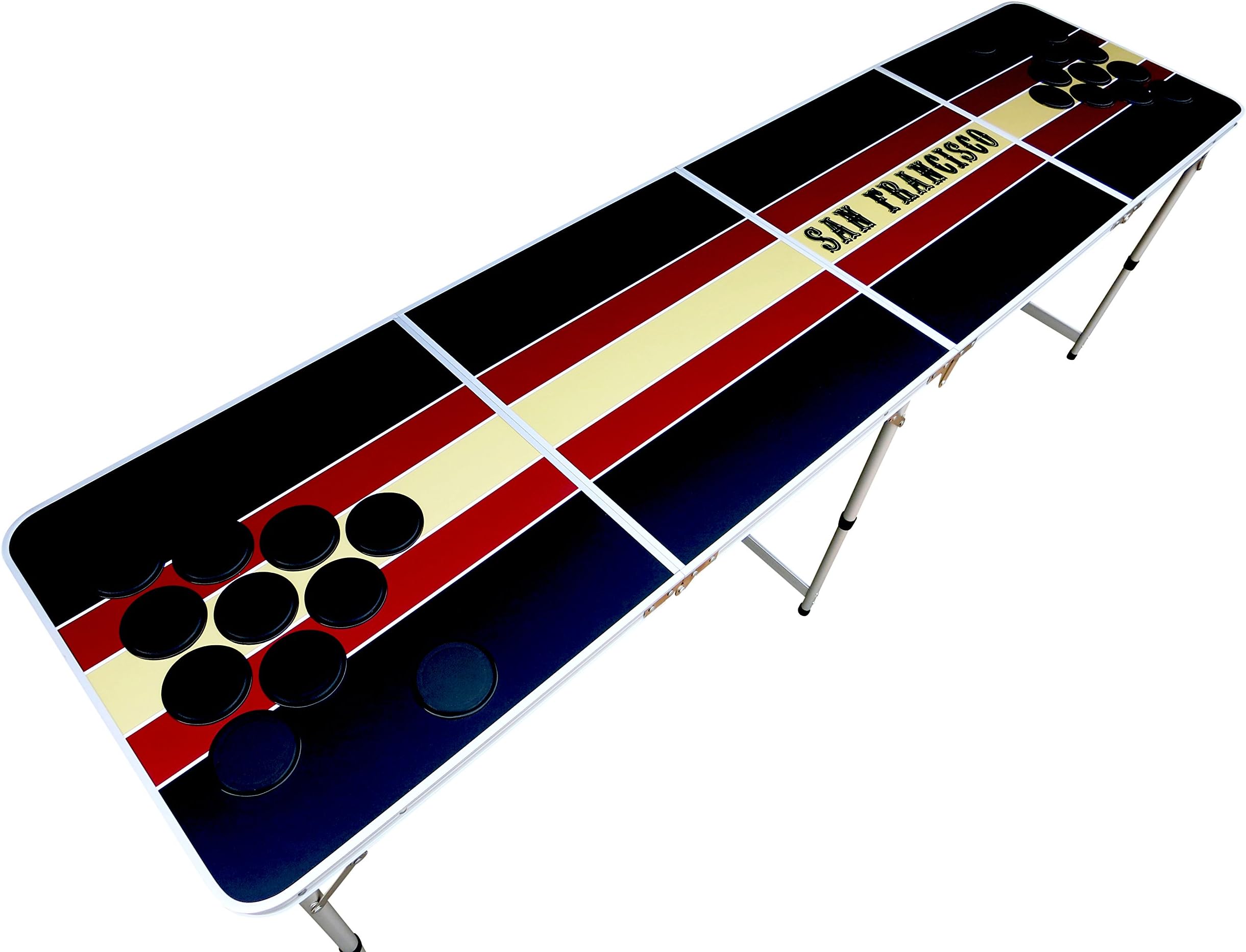 Red and Gold San Francisco Beer Pong Table