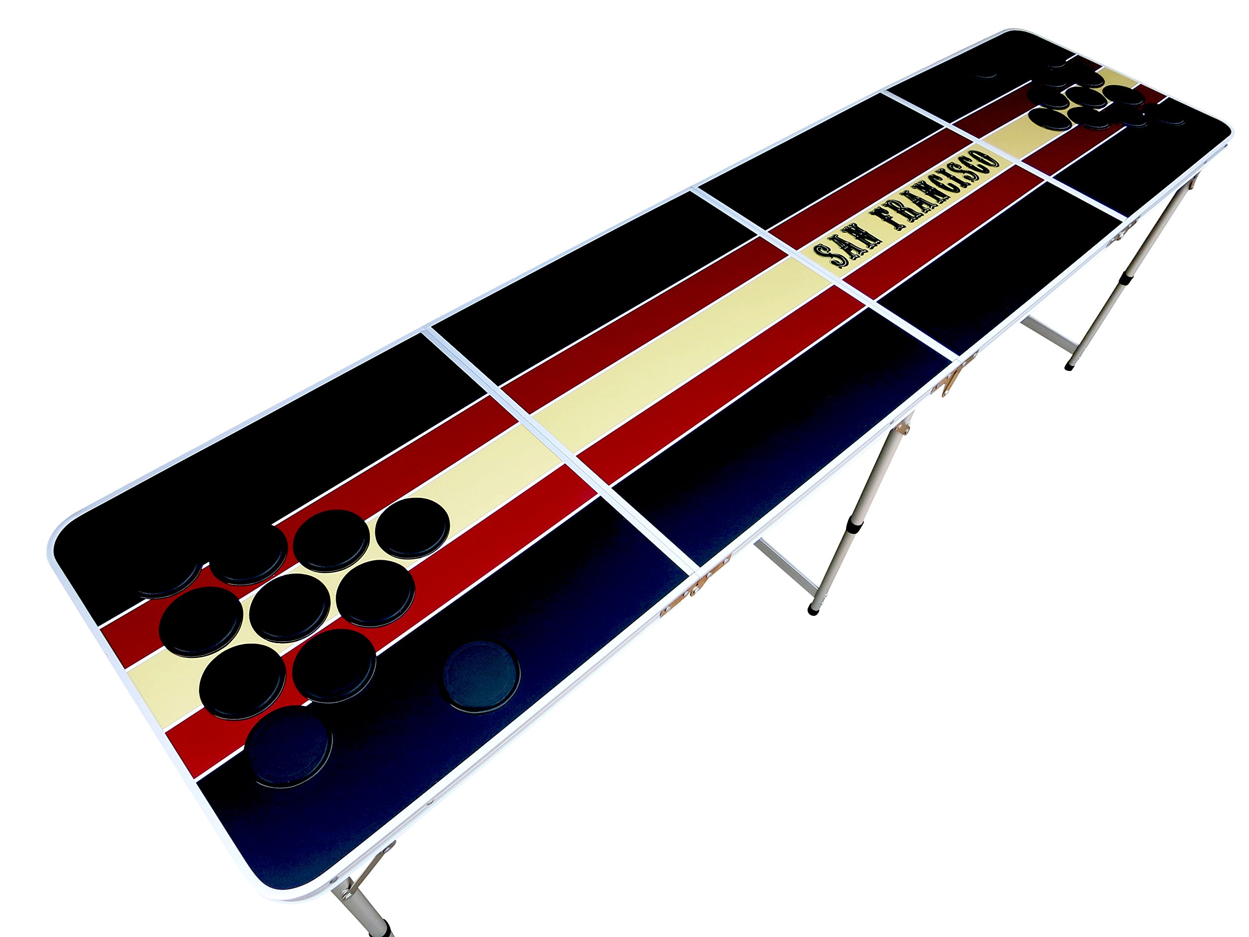 Red and Gold San Francisco Beer Pong Table