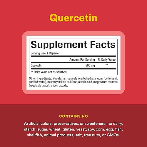 Miniatura 4 de Natural Factors Quercetina - Suplemento antioxidante para apoyo a la salud respiratoria y pulmonar - Suplemento de quercetina ayuda a la salud y