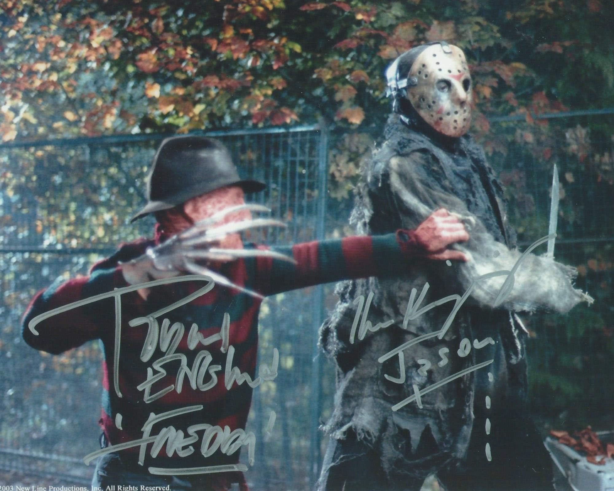 Freddy vs. Jason Robert Englund and Ken Kirzinger Signed Autographed 8x10 Photo Reprint