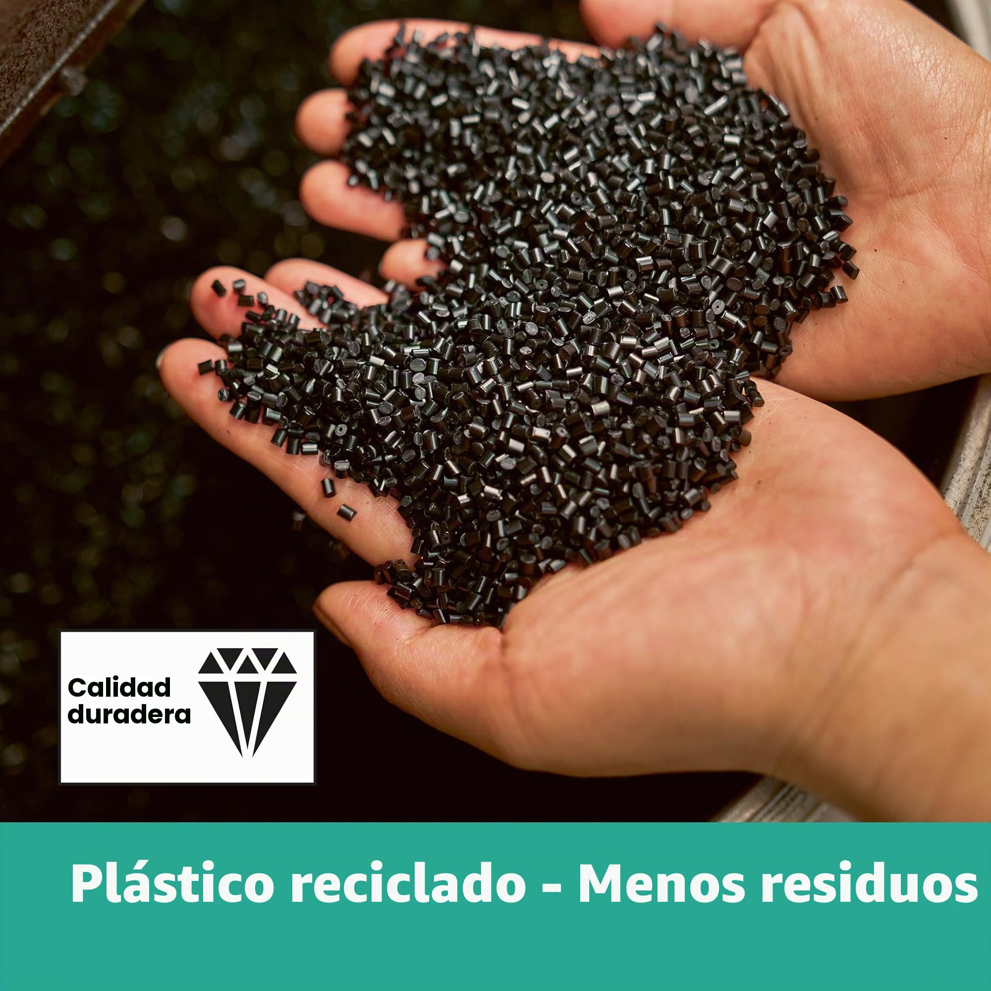 hansgrohe Pulsify Planet Edition - ducha de mano ahorro de agua 5,7 l/min (EcoSmart+), alcachofa de ducha con 3 tipos de chorro (Relaxation), cabezal de ducha redondo (⌀ 105mm), arena, 26077210