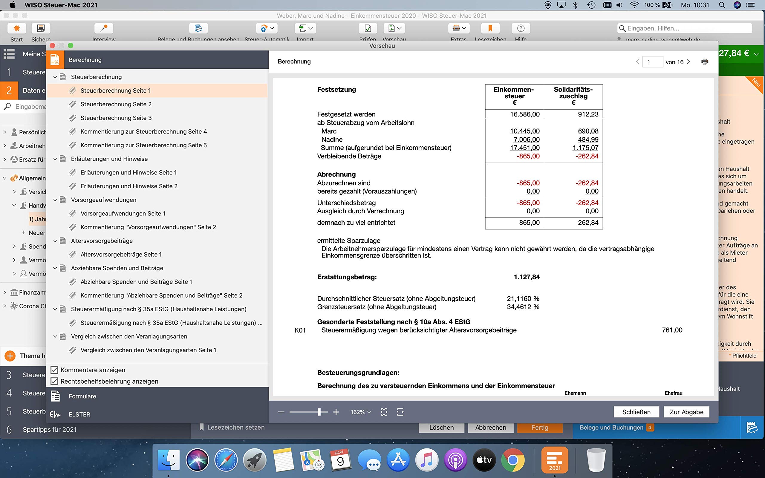 WISO Steuer-Mac 2021 (für Steuerjahr 2020 | Mac | Digitaler Download