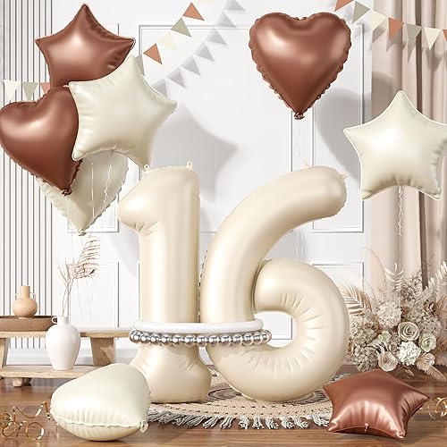 Miniatura 75 de Globos rosa pastel 25, juego de globos rosa bebé número 25, globo de papel de aluminio con estrella y corazón rosa con globo largo para mujeres y